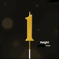 1st birthday candle (gold)- color