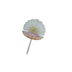 Lovely Engagement/Wedding Ring in Pearl Cake Topper