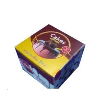 Cake Packaging Box 7*7*4 for 250g Cake (Random Design pack of 4)
