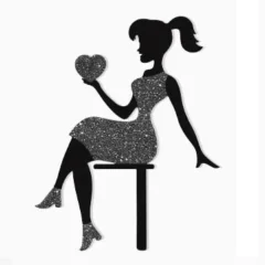 Acrylic Lady Cake Topper