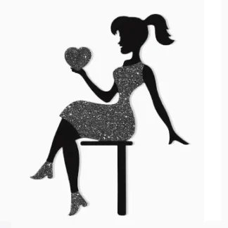 Acrylic Lady Cake Topper
