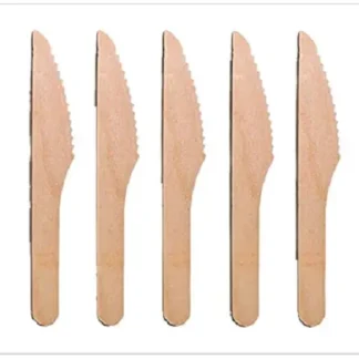 Wood Knife Disposable Wooden Knife (PACK OF 20)